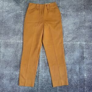 Womens Vintage 70's H Bar C Koratron Western Wear Orange Cowboy Pants Sz 29 X 29